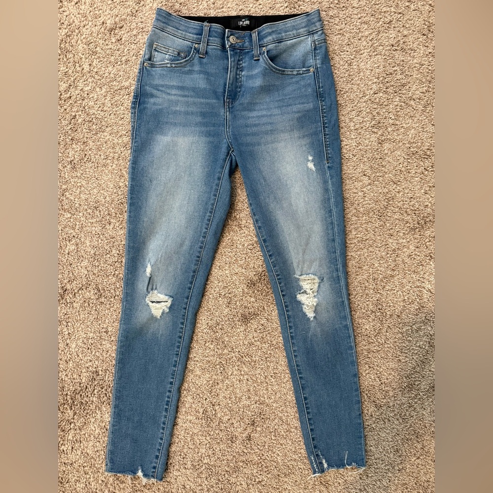 LuLaRoe Women's Distressed Skinny Jeans - Blue